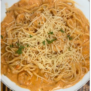 Grandma’s Vodka Shrimp Linguine